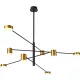 Italux REMDAL PND-16374-8 BK+GD Csillár 8x35,5W/LED 3000K 653LM IP20