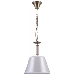   ITALUX PND-28366-1 SOLANA Ernyős Függesztett Lámpa Antik Bronz, Fehér E14 IP20