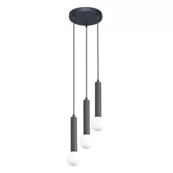   ITALUX PND-33574-3-BK FILANO Többágú Függesztett Lámpa Fekete, Opál G9 IP20