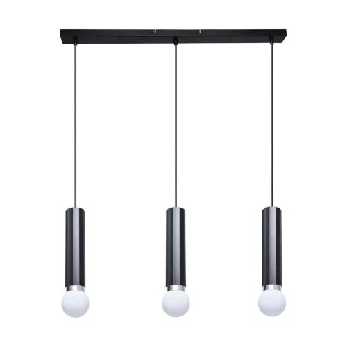 ITALUX PND-33849-3-BK MACERA Többágú Függesztett Lámpa Fekete E27 IP20