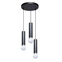   ITALUX PND-33849-3R-BK MACERA Többágú Függesztett Lámpa Fekete E27 IP20