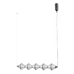   ITALUX PND-34395-5-BK FUENTE Modern Led Függesztett Lámpa Matt Fekete, Átlátszó LED IP20