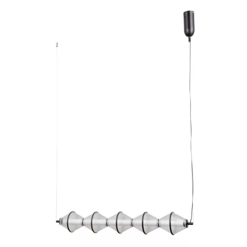 ITALUX PND-34395-5-BK FUENTE Modern Led Függesztett Lámpa Matt Fekete, Átlátszó LED IP20
