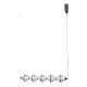 ITALUX PND-34395-5-BK FUENTE Modern Led Függesztett Lámpa Matt Fekete, Átlátszó LED IP20