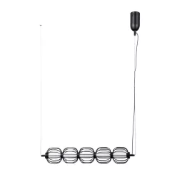   ITALUX PND-34405-5-BK PEDRO Modern Led Függesztett Lámpa Króm, Matt Fekete LED IP20