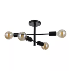   ITALUX PND-4025-4-BL PIANSI Vintage Mennyezeti Lámpák Matt Fekete E27 IP20