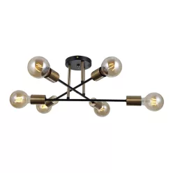 Italux FORMIO PND-4052-6-BL-HBR Plafonlámpa 6x40W/E27 IP20