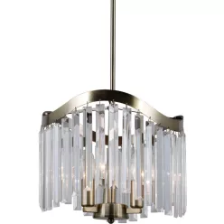   ITALUX PND-44544-3 SABRIGA Kristály Függesztett Lámpa Antik Bronz E14 IP20
