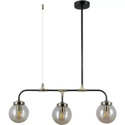   ITALUX PND-48882-3 VALPENA Modern Függesztett Lámpa Antik Bronz, Matt Fekete E14 IP20