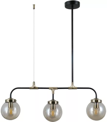 ITALUX PND-48882-3 VALPENA Modern Függesztett Lámpa Antik Bronz, Matt Fekete E14 IP20