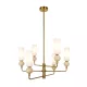 Italux Santos PND-95331-6-BRSS Plafonlámpa 6x40W/G9 IP20
