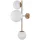 Italux VAILANTE WL-31221-3-HBR Fali lámpa 3x5W/E27+E14 IP20
