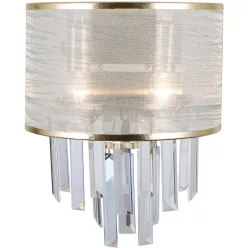   ITALUX WL-45660-2 TORREIA Kristály Fali Lámpa Antik sárgaréz E14 IP20