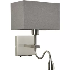   Italux NORTE WL-1122-2-BLSNRCG Fali lámpa 2x60W, 3W/E27, LED 3000K 350LM IP20
