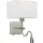 Italux NORTE WL-1122-2-BL-SN-RC-WH Fali lámpa 2x60W, 3W/E27, LED 3000K 350LM IP20