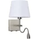 Italux NORTE WL-1122-2-BL-SN-RO-WH Fali lámpa 2x60W, 3W/E27, LED 3000K 350LM IP20