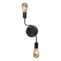 KAJA K-3895 SKADI Fekete Színű Fali Lámpa 2xE27 15W IP20