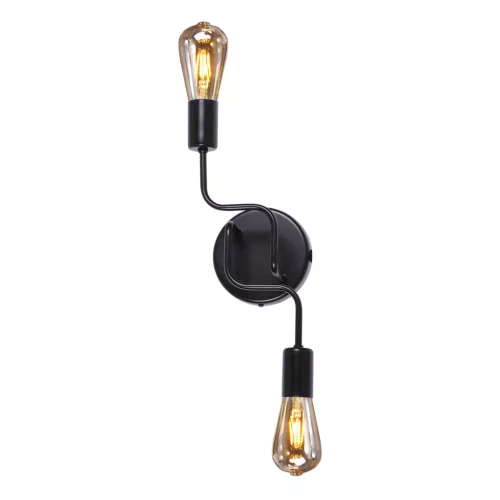 KAJA K-3895 SKADI Fekete Színű Fali Lámpa 2xE27 15W IP20