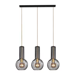   KAJA K-4521 ARVI BLACK Fekete Színű Függeszték 3xE27 15W IP20