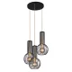 KAJA K-4522 ARVI BLACK Fekete Színű Függeszték 3xE27 15W IP20