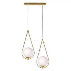   KAJA K-4776 NEVE GOLD Sárgaréz Színű Függeszték 2xE14 10W IP20