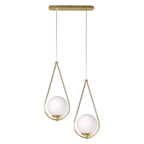 KAJA K-4776 NEVE GOLD Sárgaréz Színű Függeszték 2xE14 10W IP20