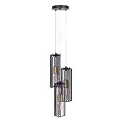 KAJA K-4937 GABIA Fekete Színű Függeszték 3xE27 15W IP20