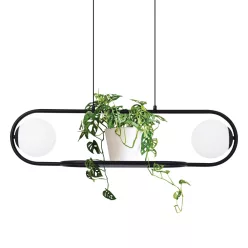   KAJA K-4961 FINESTRA Fekete Színű Függeszték 2xE27 15W IP20