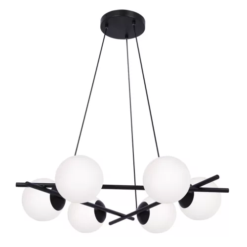 KAJA K-4967 ARTON Fekete Színű Függeszték 6xE27 15W IP20