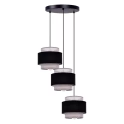 KAJA K-5172 ETELA Fekete Színű Függeszték 3xE27 15W IP20