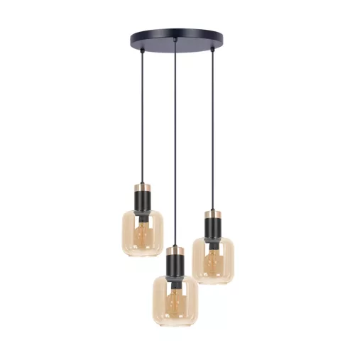 KAJA K-5267 DOKA Fekete Színű Függeszték 3xE27 15W IP20