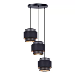 KAJA K-5282 AMOS Fekete Színű Függeszték 3xE27 15W IP20