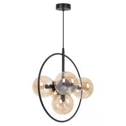 KAJA K-5369 PIRO Fekete Színű Függeszték 5xE14 10W IP20