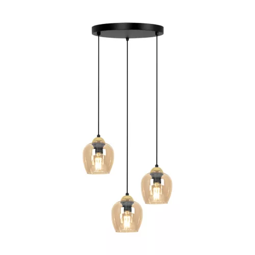 KAJA K-5606 TULA Fekete Színű Függeszték 3xE27 15W IP20