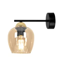 KAJA K-5608 TULA Fekete Színű Fali Lámpa 1xE27 15W IP20