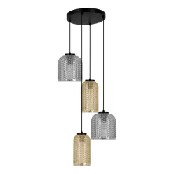   KAJA K-5627 CAPRI Szürke Színű Függeszték 4xE27 15W IP20