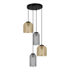 KAJA K-5637 INGA Szürke Színű Függeszték 4xE27 15W IP20