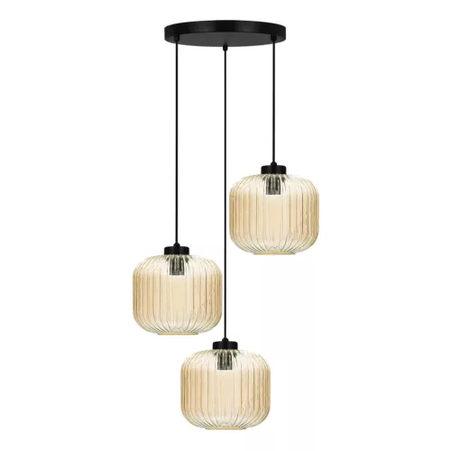 KAJA K-5654 CLARK Sárga Színű Függeszték 3xE27 15W IP20