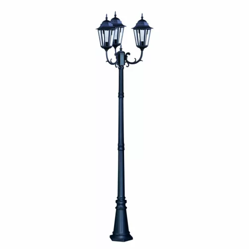 KAJA K-7006A2/3 CZARNY LOZANA Fekete Színű Kültéri Állólámpa 3xE27 15W IP44