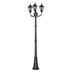   KAJA K-7009A2/3 CZARNY STANDARD Fekete Színű Kültéri Állólámpa 3xE27 15W IP44