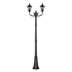   KAJA K-7064A2/2 CZARNY STANDARD Fekete Színű Kültéri Állólámpa 2xE27 15W IP44
