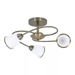   KAJA K-JSL-6059/3 AB PLATO Bronz Színű Mennyezeti Lámpa 3xE14 10W IP20