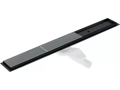 Megfordítható padlóösszefolyó_90 cm, fekete