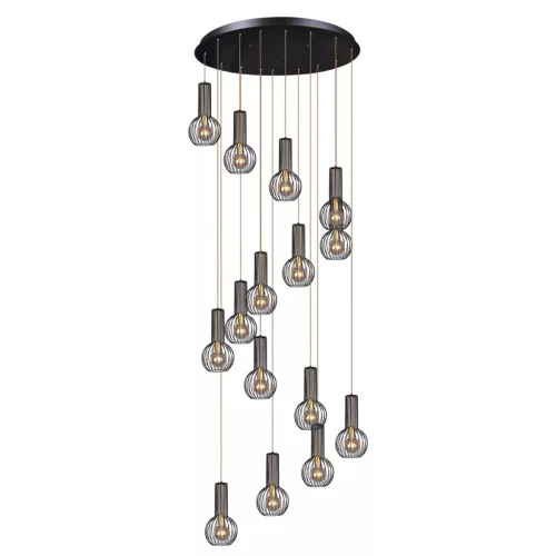 KAJA KP-15 ARVI BLACK Fekete Színű Függeszték 15xE27 15W IP20