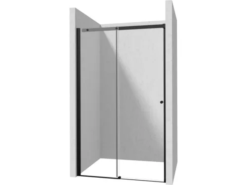 Kerria Plus NERO zuhanyajtó_120 -csúsztatható