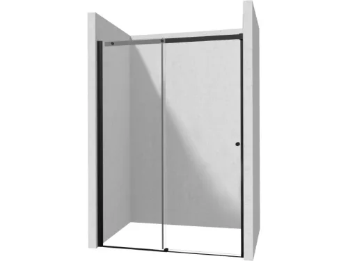 Kerria Plus NERO zuhanyajtó_180 -csúsztatható