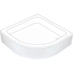 Standard Plus zuhanytálca_80 íves_12cm mély_lábakkal