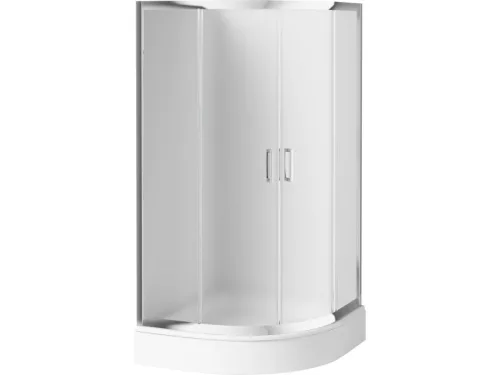 Funkia íves zuhanykabin_80_homokfúvott üveg_170 cm