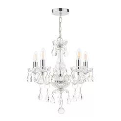   LAURA ASHLEY 3710919-Q HARRIET Kristály Csillár Csiszolt Króm, Átlátszó E14 IP20