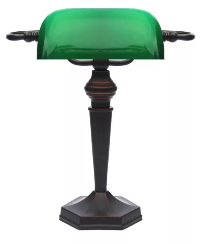 bankár lámpa bronz színű vázzal és fém testtel beltéri használatra landlite-01cel1004 - moretti.hu